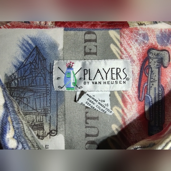 Players by Van Heusen XL Cotton Short Sleeve Shirt Eye-Catching Pattern - Picture 8 of 16